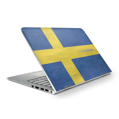 Sweden Flag Distressed HP Spectre Skin